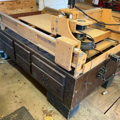 Cnc router machine custom woodworking setup