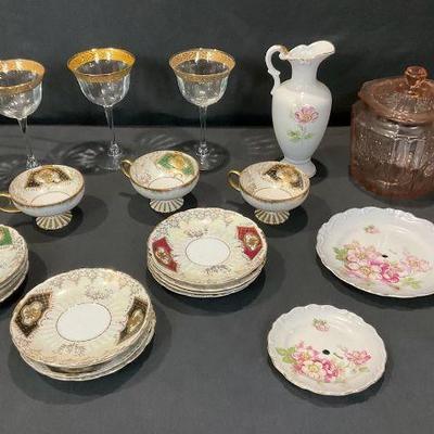 Vintage fine china and glassware collection