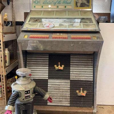 Vintage seeburg jukebox lost in space robot
