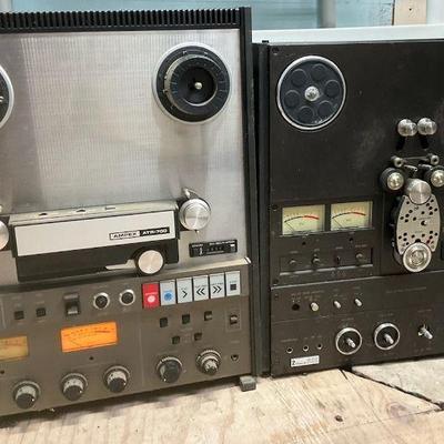 Ampex atr 700 and technics reel to reel tape deck