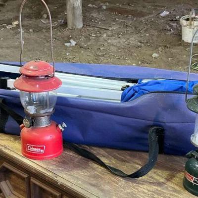 Vintage coleman lanterns camping gear