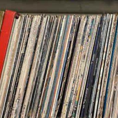 Large vinyl record collection various artists genres