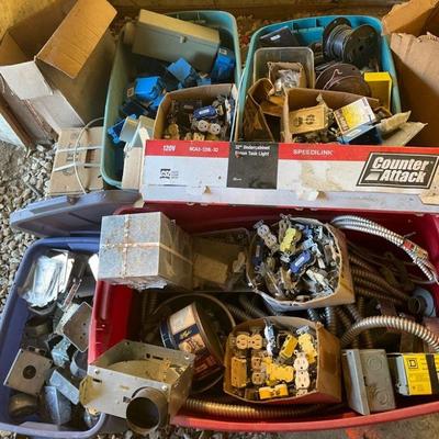 Large lot of electrical supplies and hardware