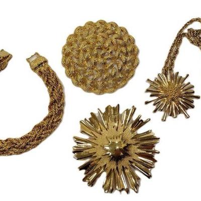 Monet gold tone jewelry