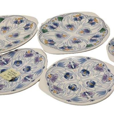 FIVE ROYAL COPENHAGEN HOLLAND AMERICA LINE PLATES