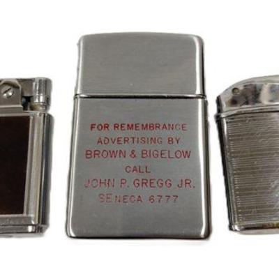 THREE LIGHTERS: WIND MASTER, EXCELLO & RONSON ADONIS