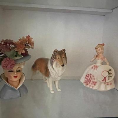 Collie and plant holder 1950’s 