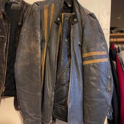Leather motorcycle jacket
