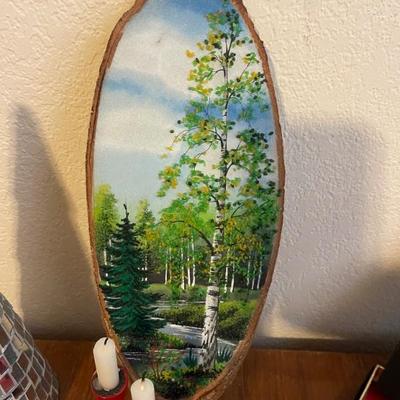 Hand painted wood