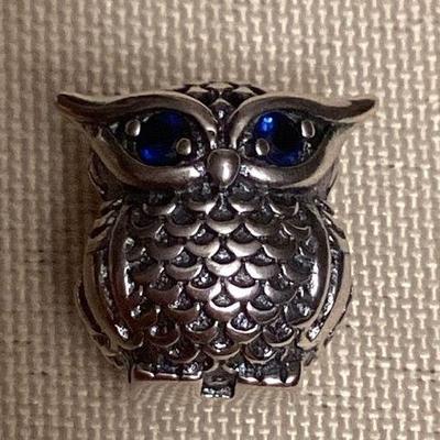 MMM051 Sterling Silver Owl Charm New