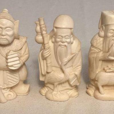 MMM124 Five Asian Netsuke Style Resin? Figurines