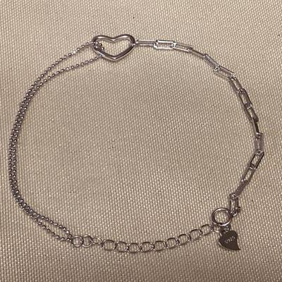 MMM047 Sterling Silver Heart Bracelet New