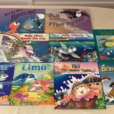 MMM014 Nine Children’s Hawaiian Hardcover Books 