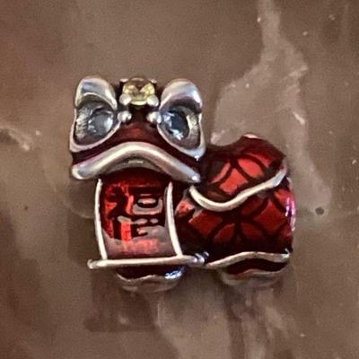 MMM059 Metal Enameled Chinese Dragon Bracelet Charm New