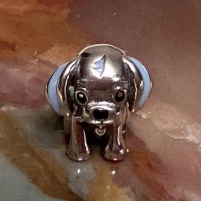 MMM055 Sterling Silver Puppy Dog Charm New