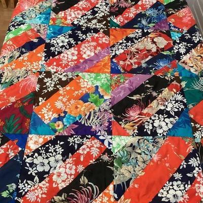 MMM006 Hawaiian Patchwork Quilt Blanket 