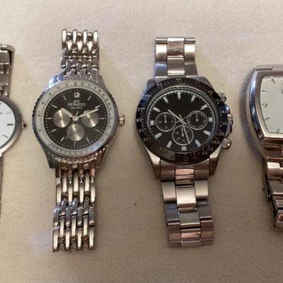 MMM133 Four Men’s Silver Toned Metal Watches