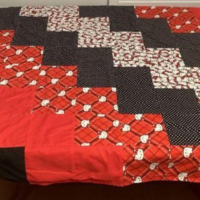 MMM036 Handmade Hello Kitty Patchwork Quilt Blanket 