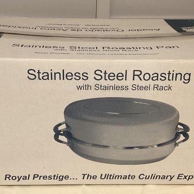 MMM066 Royal Prestige Stainless Steel Roasting Pan With Rack New