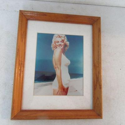 Vintage 1957 Framed/Matted Marilyn Monroe Photograph by Sam Shaw - 13" x 16"