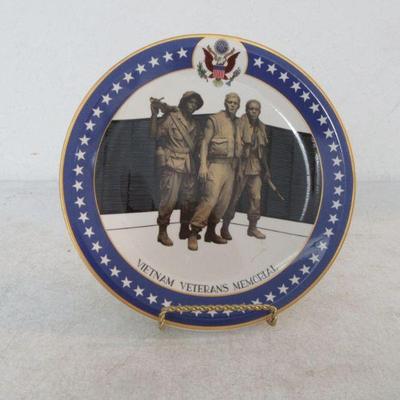 Vintage Villeroy & Boch Vietnam Veterans Memorial Collector Plate - 9½"