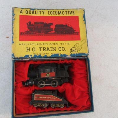 Vintage GHC H.O. Train Co. HO Scale Camel Back Locomotive & Tender #0-4-0 - In Original Box