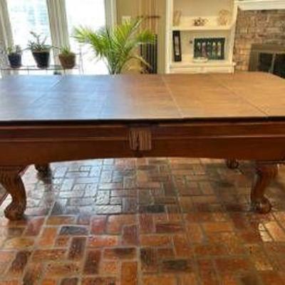 Kasson Chippendale style pool table...ready for your home. $2,500 obo. Available pre-sale due to requirement of professional movers and...