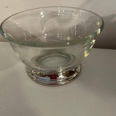 Sterling base crystal bowl 