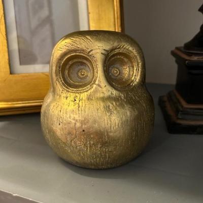 Midcentury brass owl! 