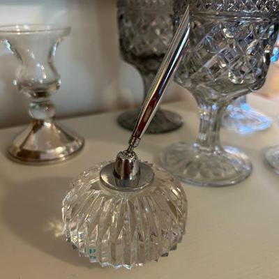 Waterford Crystal pen holder. 
