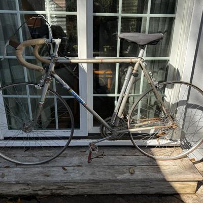 Vintage Cortina bicycle. Made in Italy. Silver Cloud edition. Olympic rings on the label. 