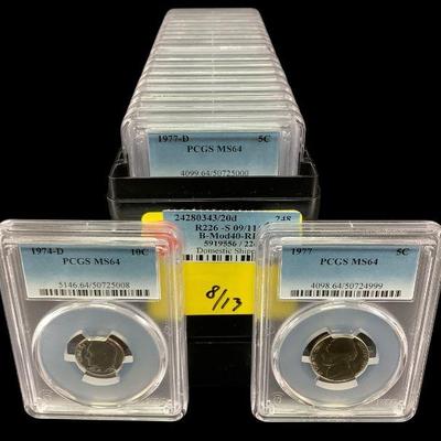 TN220 PCGS Nickels And Dimes
