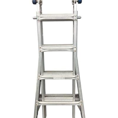 POES785 Werner Aluminum Adjustable Multi Position Ladder	22ft. reach with a 300lb weight limit
