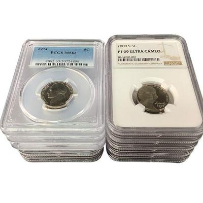 TN122 10 Jefferson Nickels NGC / PCGS
