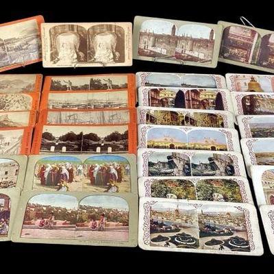 ANMC790 Antique Stereoview Stereoscope Cards	29 cards total featuring different scenery 
