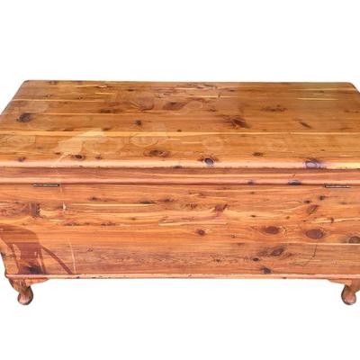 ANMC615 Cedar Hope Chest	There is some stains or water marks on wood no treatment attempted
