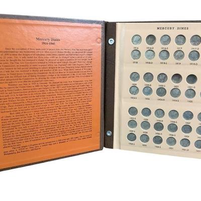 TN95 Mercury Dime Collection In Dansco Album YIK Metal	Appears to have a lot of AU and UNC coins 
