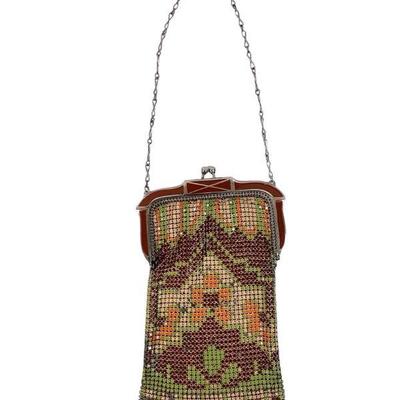 TN227 Whiting & Davis Art Deco Style Mesh Purse
