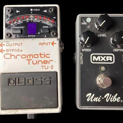 ANMC769 Two Guitar/Bass Pedal Lot 1	BOSS TU-2 chronomatic tuner & MXR M68 Univibe 
