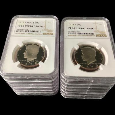 TN152 (14) NGC Graded Kennedy Halves
