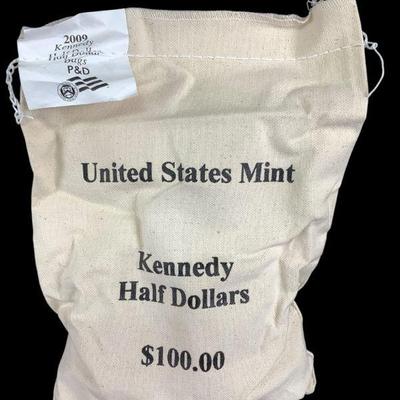 TN140 $100 Kennedy Half Dollar Bag Sealed P&D 2009 Uncirculated
