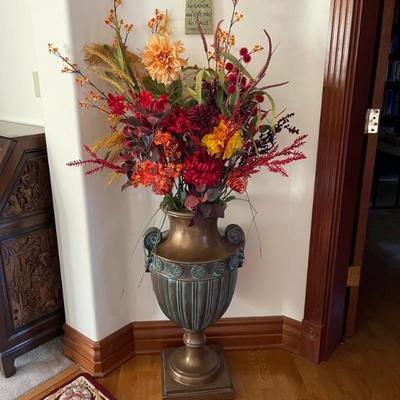 Large faux flower arrangement 