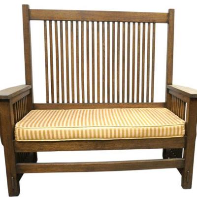 STICKLEY STYLE MISSION OAK BENCH STICKLEY STYLE