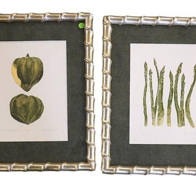 2 FRAMED LTD ED VEGETABLE PRINTS SIGNED