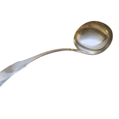 LARGE STERLING LADLE WOOD & HUGES
