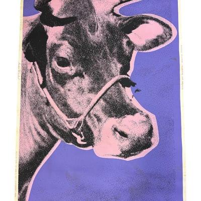 WARHOL 1977 COW WALLPAPER SCREEN PRINT SEATTLE