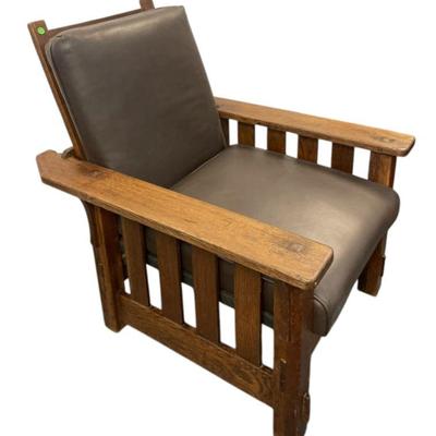 LIFETIME 1910 OAK ARTS & CRAFTS MORRIS CHAIR