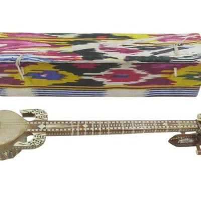 MINIATURE RAWAP STRINGED FOLK ART INSTRUMENT