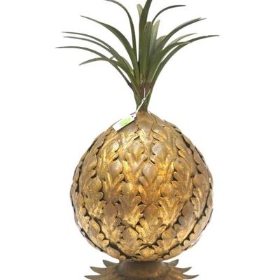 LARGE ITALIAN TOLE GILT PINEAPPLE
