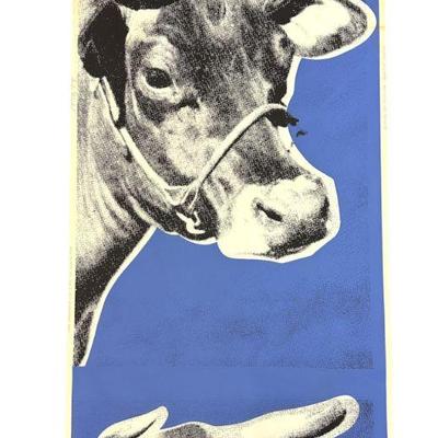 WARHOL 1977 COW WALLPAPER SCREEN PRINT SEATTLE